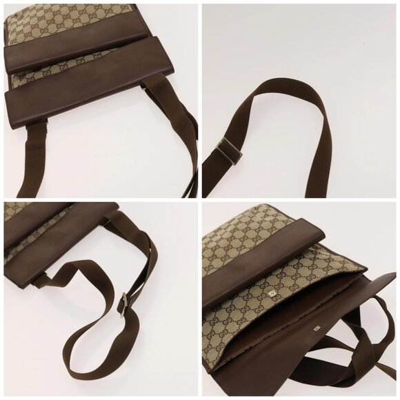 GUCCI GG Canvas Shoulder Bag Brown Silver 019 0489 Auth ki5690 - Picture 16 of 16